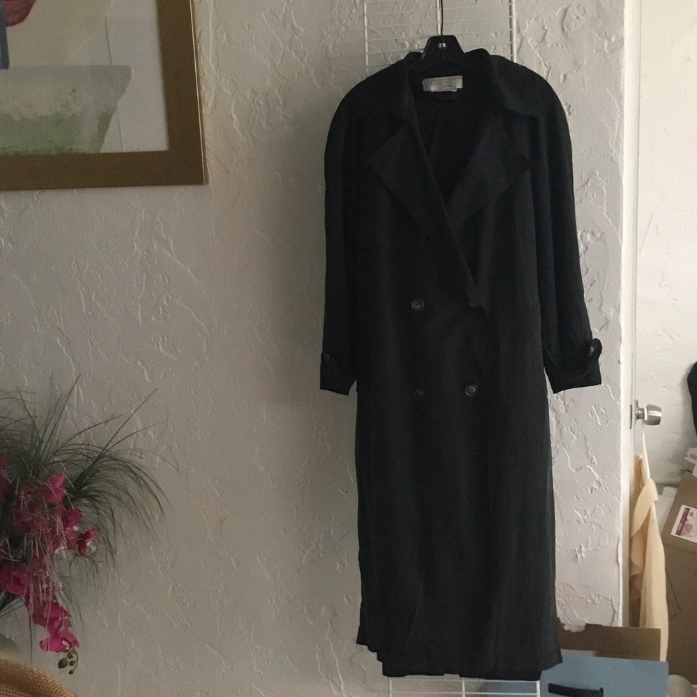 Henri Bendel Classic Black Trench Coat